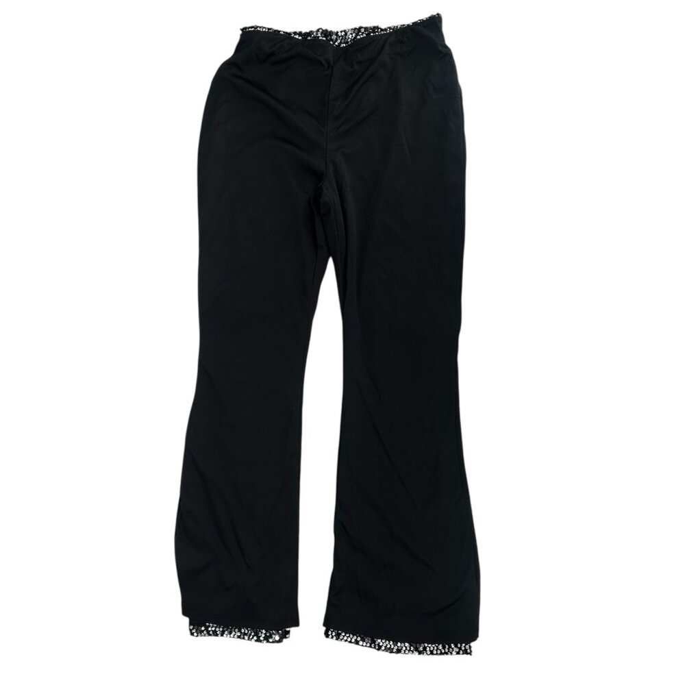 ✨ No Boundaries Black Sequin High-Waisted Flare Pants M ✨ - Picture 8 of 9